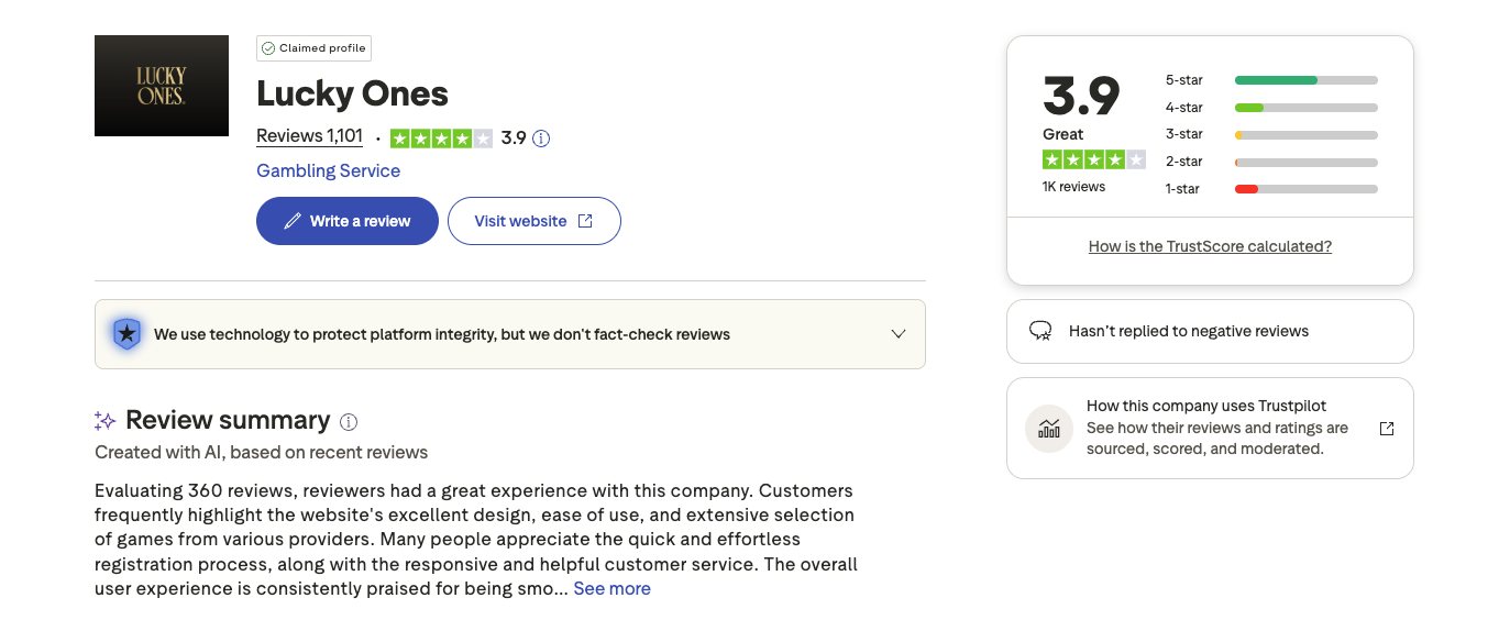 luckyones review