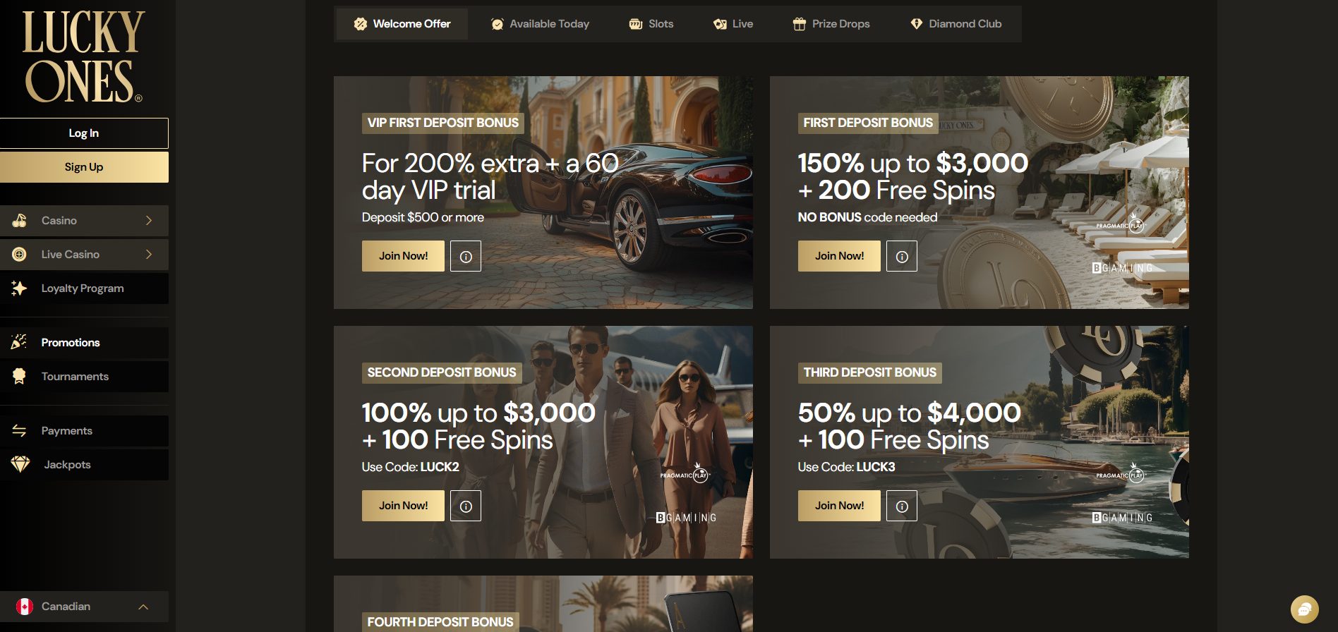 luckyones australia bonus